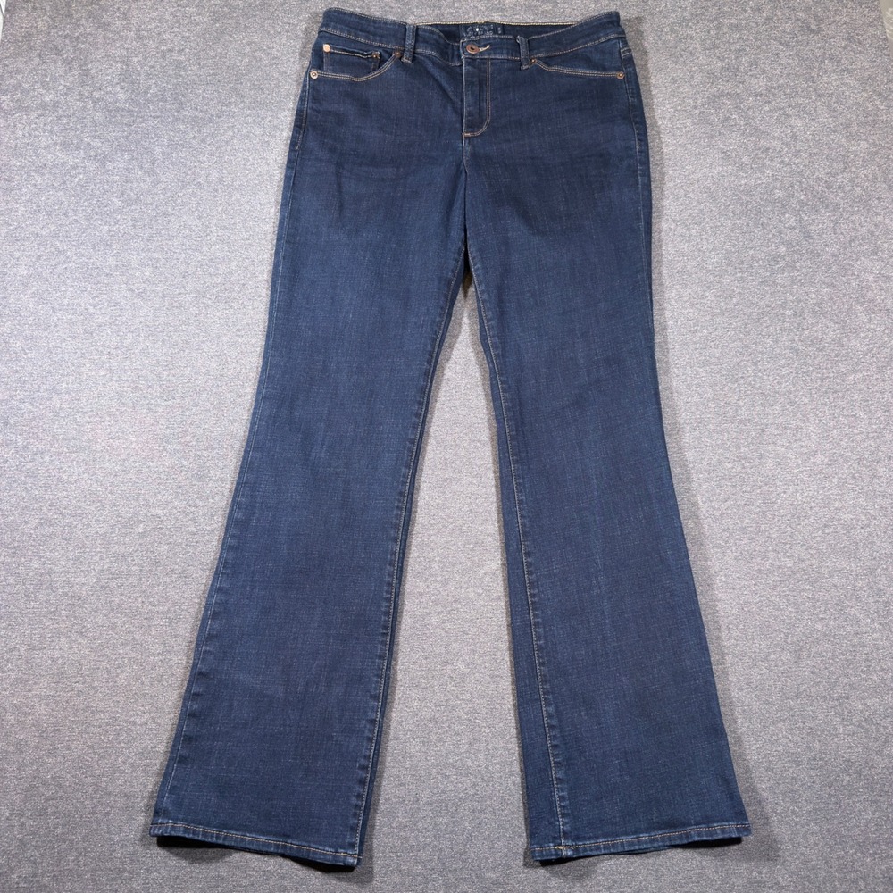 Lucky Brand Sweet Boot Jeans Womens 12/31 Blue Dark Wash Mid Rise Stretch Denim